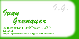 ivan grunauer business card